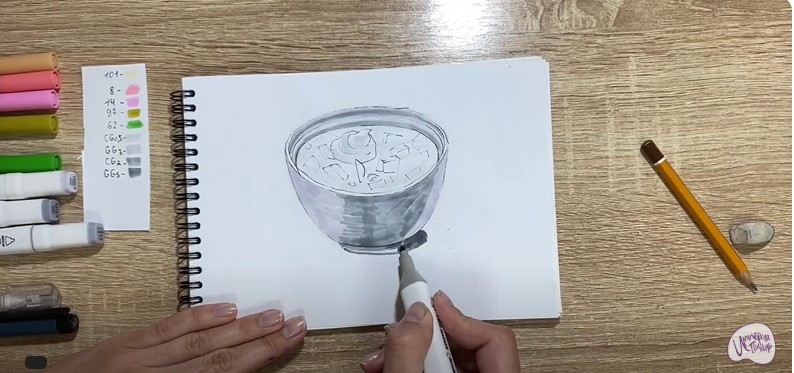Рисуем Окрошка