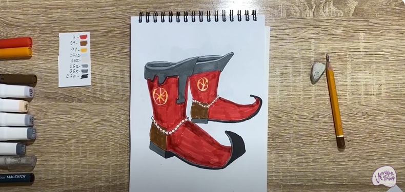 Рисуем Сапоги-скороходы