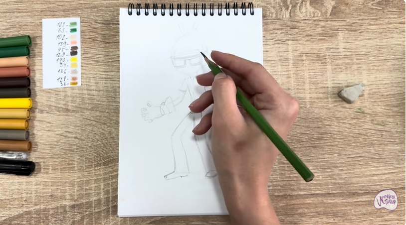 Рисуем Виктор из "герои Энвелла"