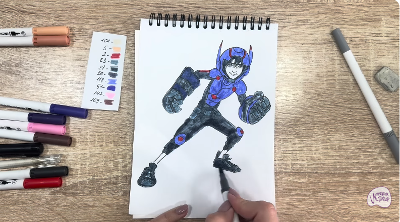 Рисуем Хиро Хамада из "Город Героев"