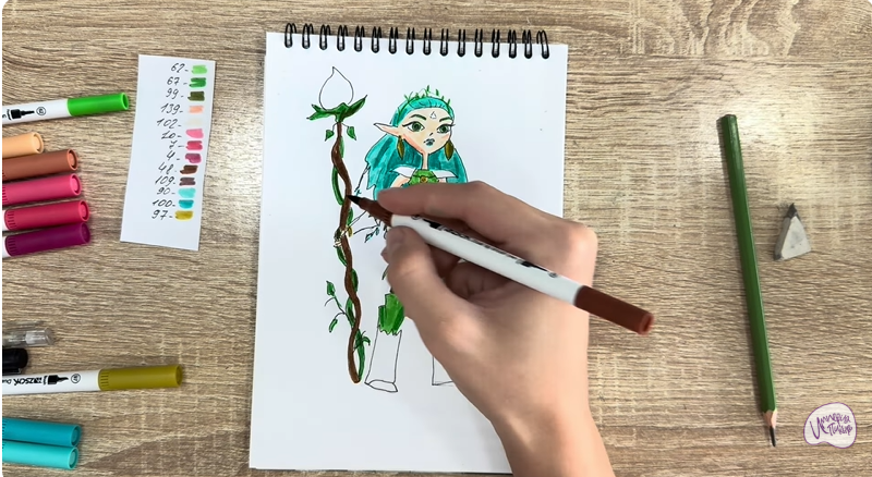 Рисуем Дриада из "Сказочный Патруль"