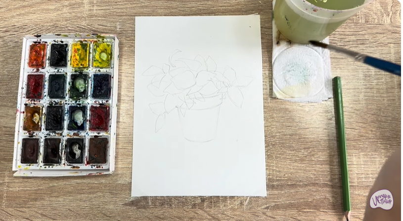 Рисуем Традесканция