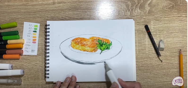 Рисуем Картофельные зразы