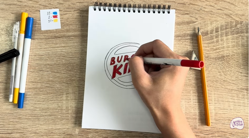 Рисуем Лого "BURGER KING"