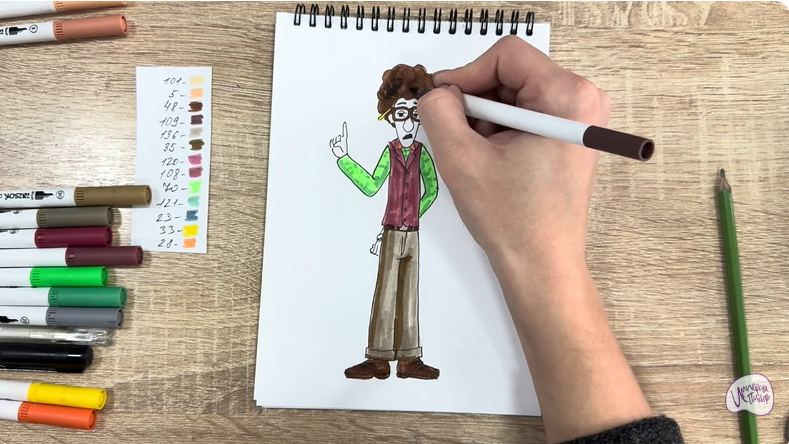 Рисуем Док Динозавров из «Доктор Динозавров»