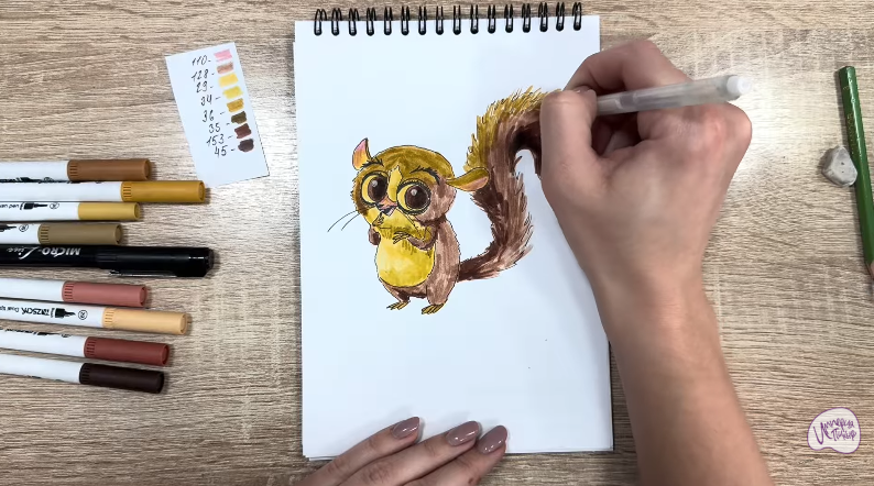 Рисуем Морт из "Мадагаскар"