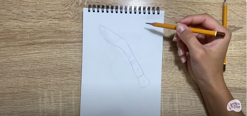 Рисуем Нож "Кукри"