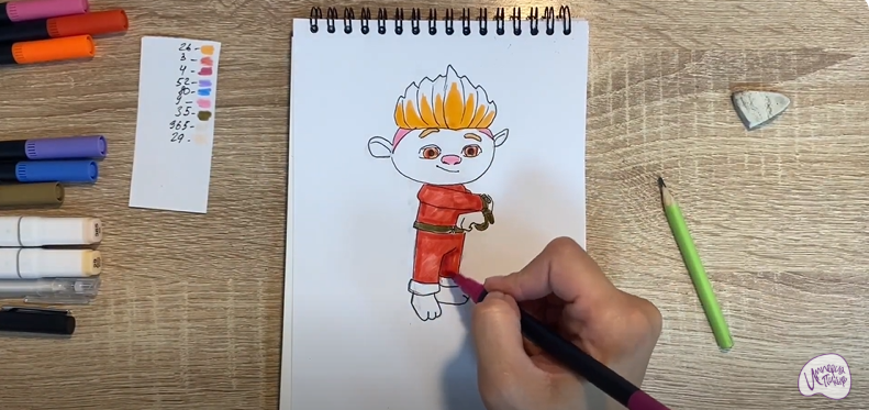Рисуем Рей из "Монсики"