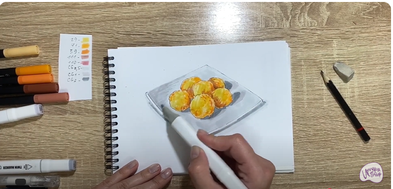 Рисуем Сырные шарики