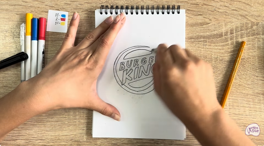 Рисуем Лого "BURGER KING"
