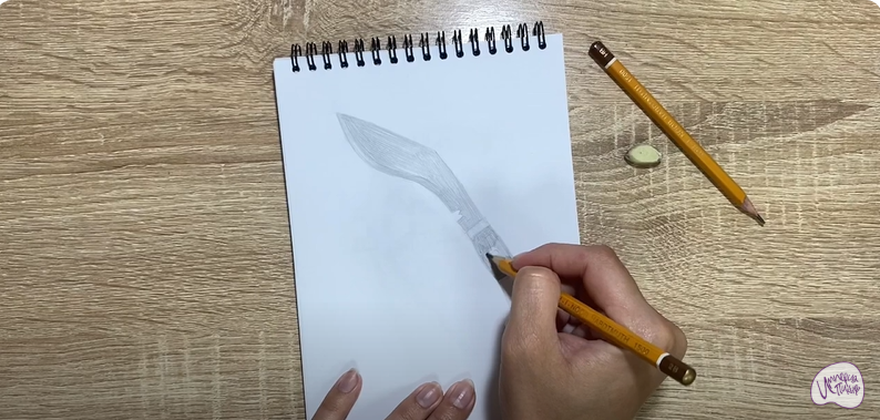 Рисуем Нож "Кукри"