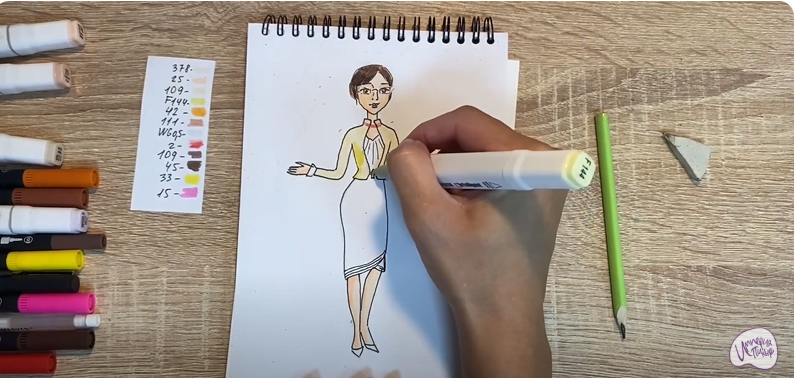 Рисуем Марлен из "Царевны"