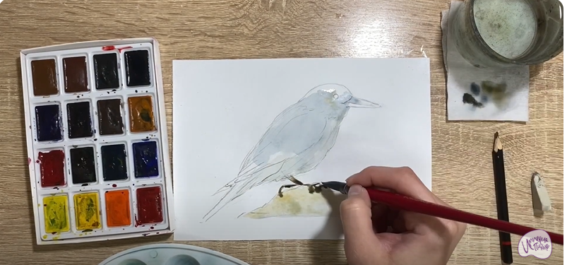 Рисуем Кедровка