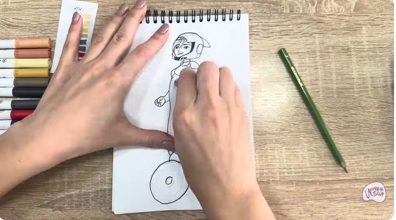 Рисуем ГоГо Томаго из "Город героев"