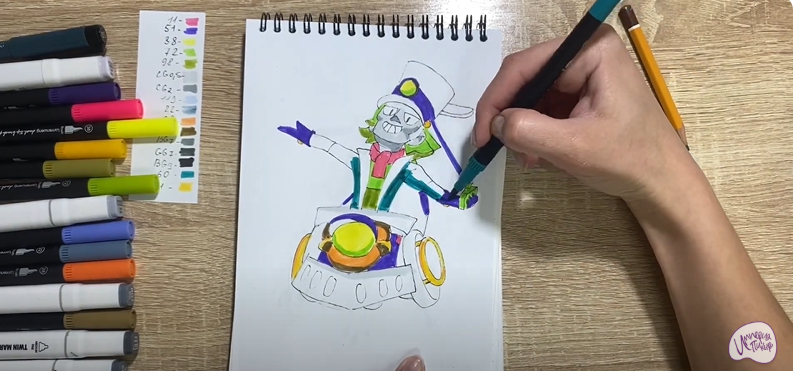 Рисуем Чак из Brawl Stars