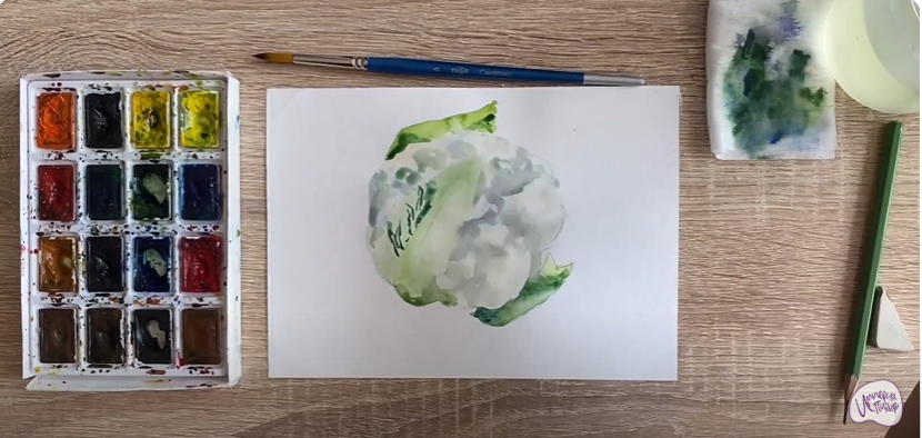 Рисуем Цветная капуста