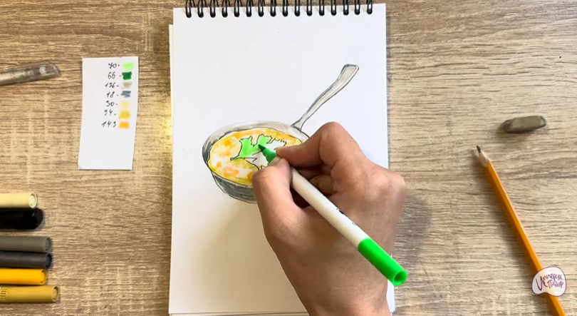 Рисуем Жульен куринный