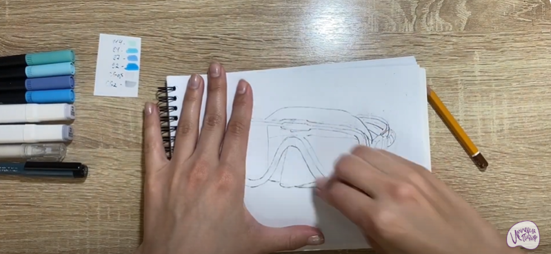 Рисуем Маска для плавания