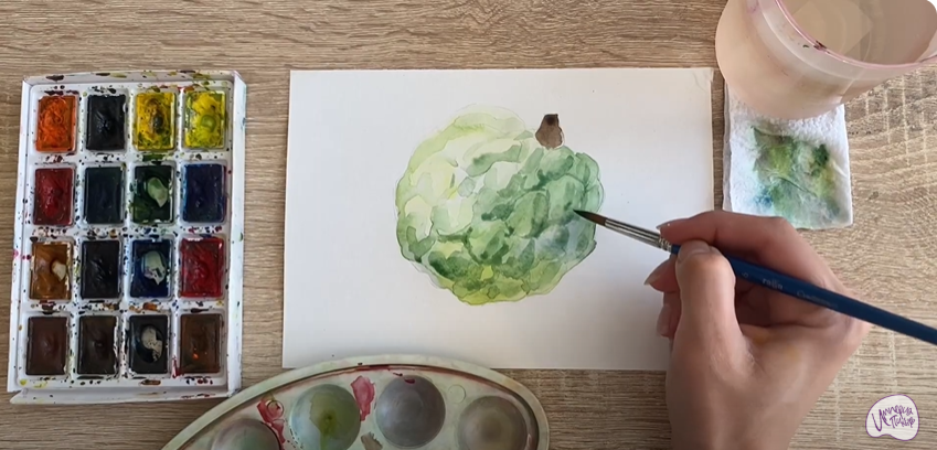 Рисуем Аннона сетчатая