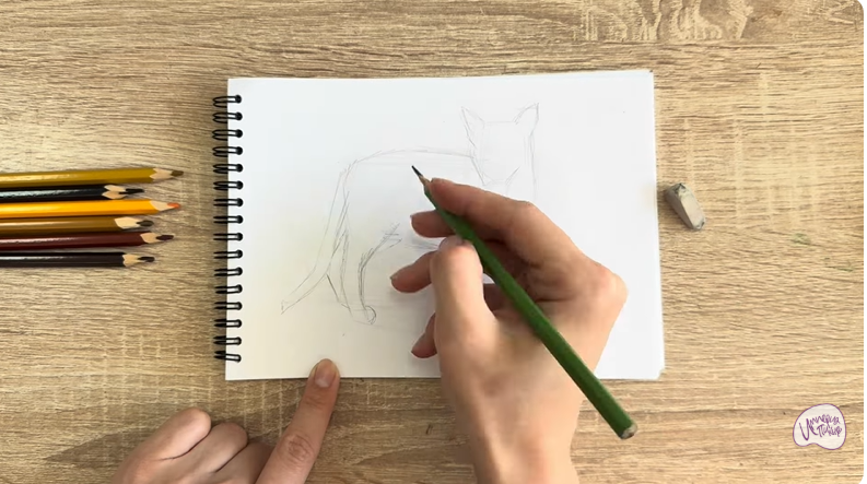 Рисуем Кот породы Оцикет