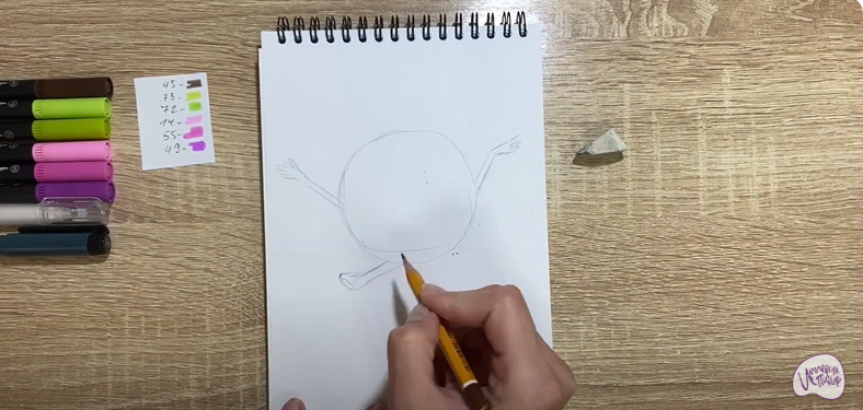 Рисуем Бублик из "Геройчики"