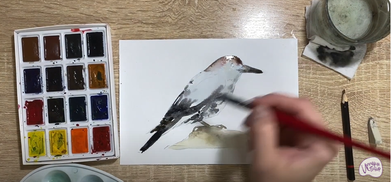 Рисуем Кедровка