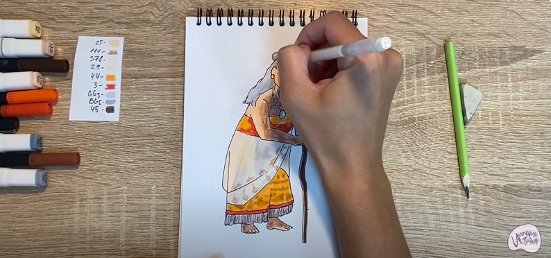 Рисуем Тала из "Моана"