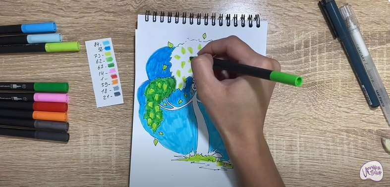Рисуем Берёза из сказки