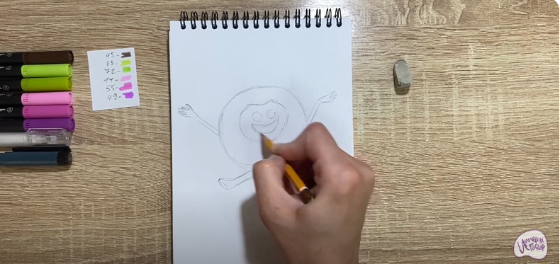 Рисуем Бублик из "Геройчики"