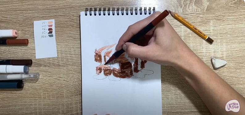 Рисуем Шоколадный брауни