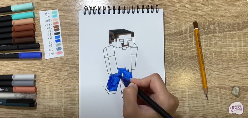 Рисуем Херобрин из "Minecraft"