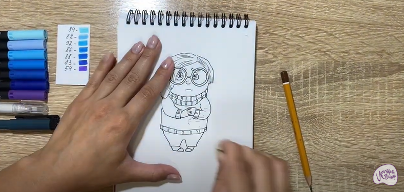 Рисуем Печаль из "Головоломки 2"