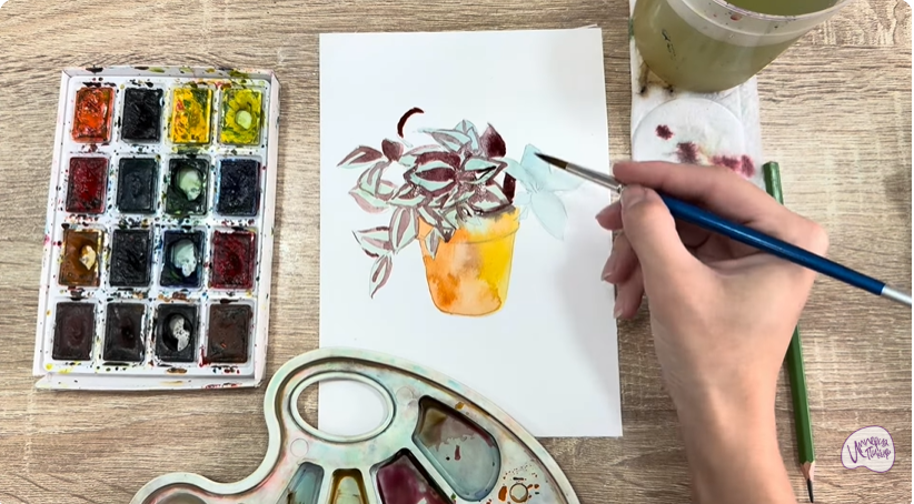 Рисуем Традесканция