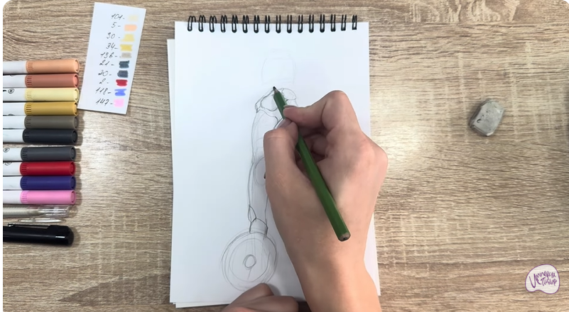 Рисуем ГоГо Томаго из "Город героев"