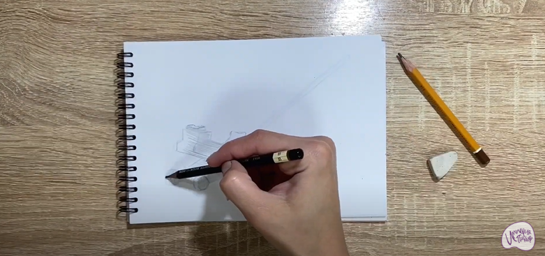 Рисуем Подкатной домкрат