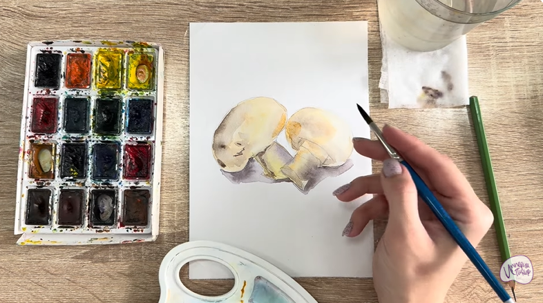 Рисуем Шампиньоны