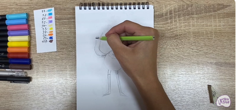 Рисуем Птица Тинк из мультфильма "Маракуда"