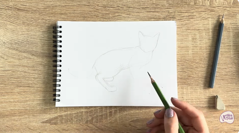 Рисуем Бомбейская кошка