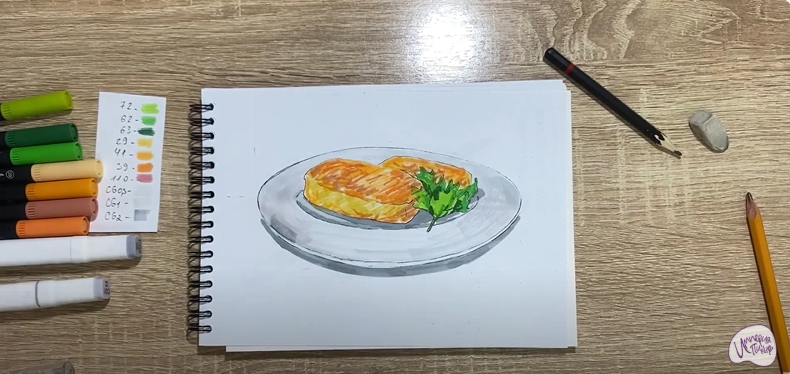 Рисуем Картофельные зразы