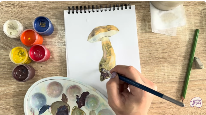 Рисуем Жёлчный гриб