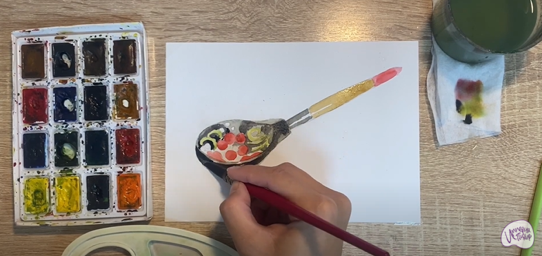 Рисуем Деревянная ложка