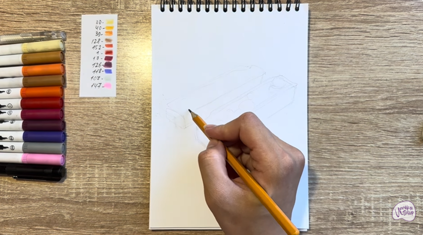 Рисуем Пирожное "Ягодная лодочка"