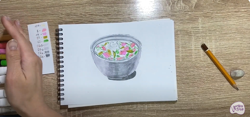 Рисуем Окрошка