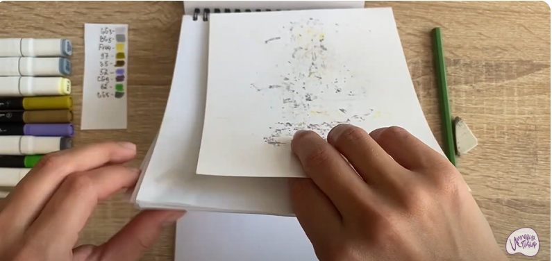 Рисуем Рулетики из баклажанов