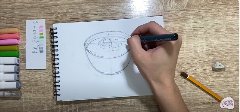 Рисуем Окрошка