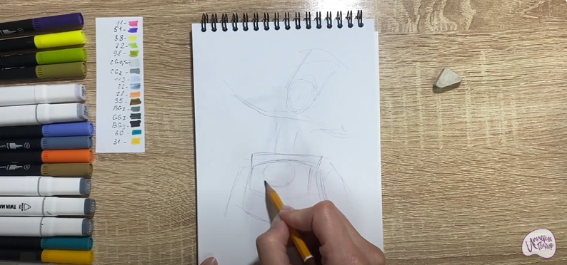 Рисуем Чак из Brawl Stars