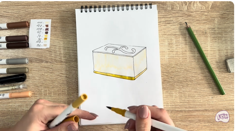 Рисуем Пирожное "Птичье Молоко"