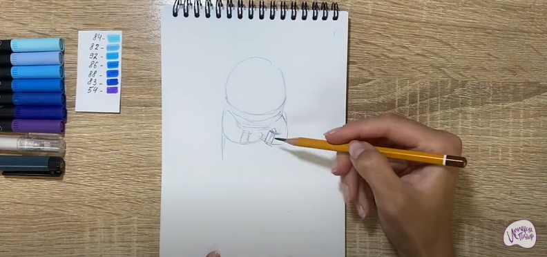 Рисуем Печаль из "Головоломки 2"