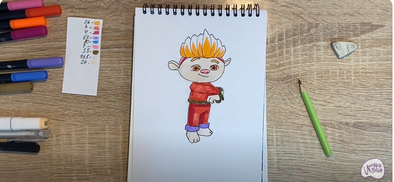 Рисуем Рей из "Монсики"