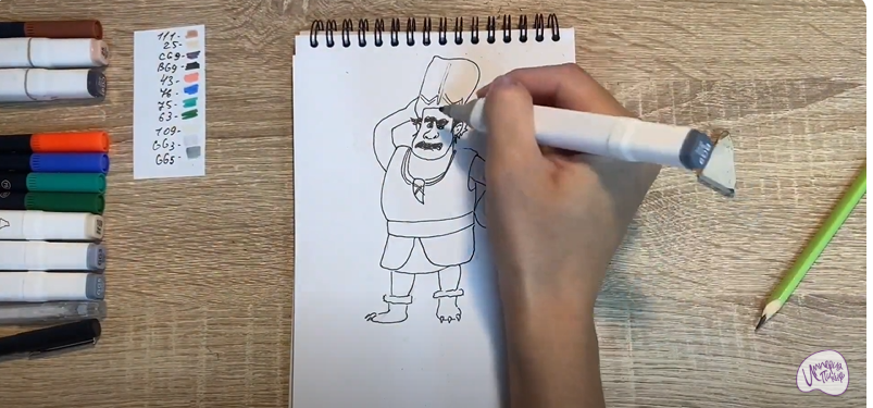 Рисуем Утёс из мультфильма "Маракуда"